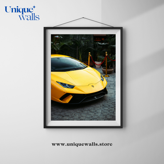 Lamborghini Yellow Digital Wall Art🖼️